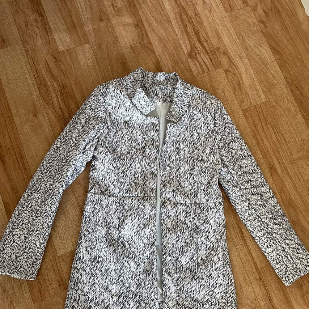 Women's Black and White Coat